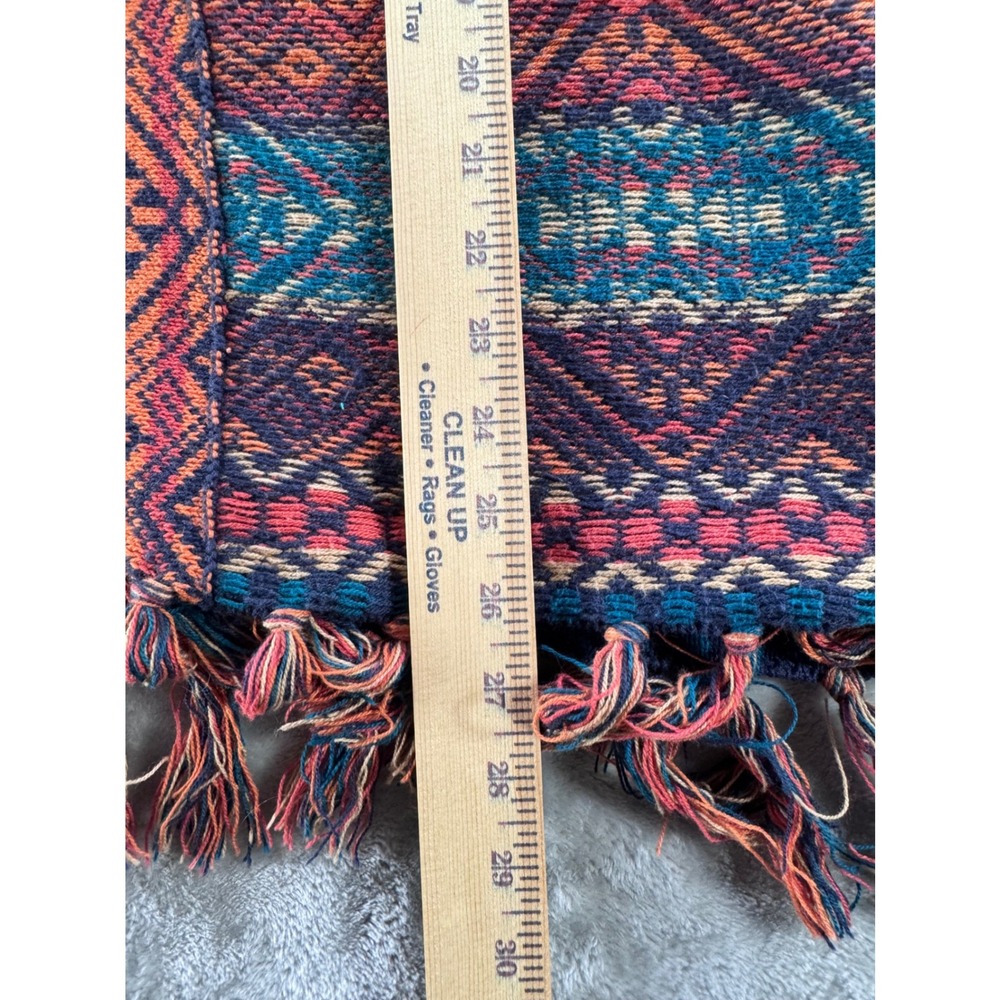 Ruby Rd Women 1X Boho Aztec Fringe Cardigan Sweater Southwestern Festival - Picture 6 of 10